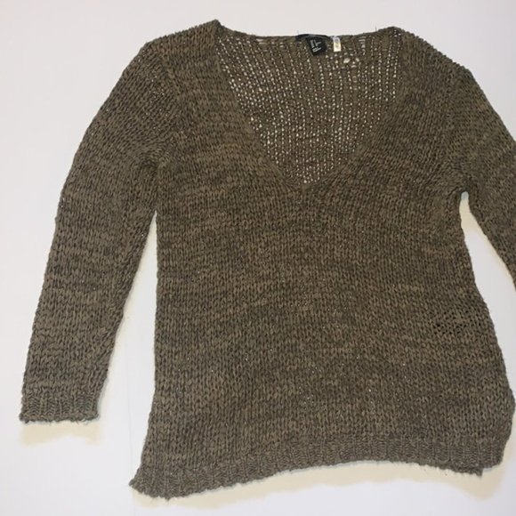 H&M Green Loose Chunky Knit Sweater - Women’s Size Small - Picture 4 of 8